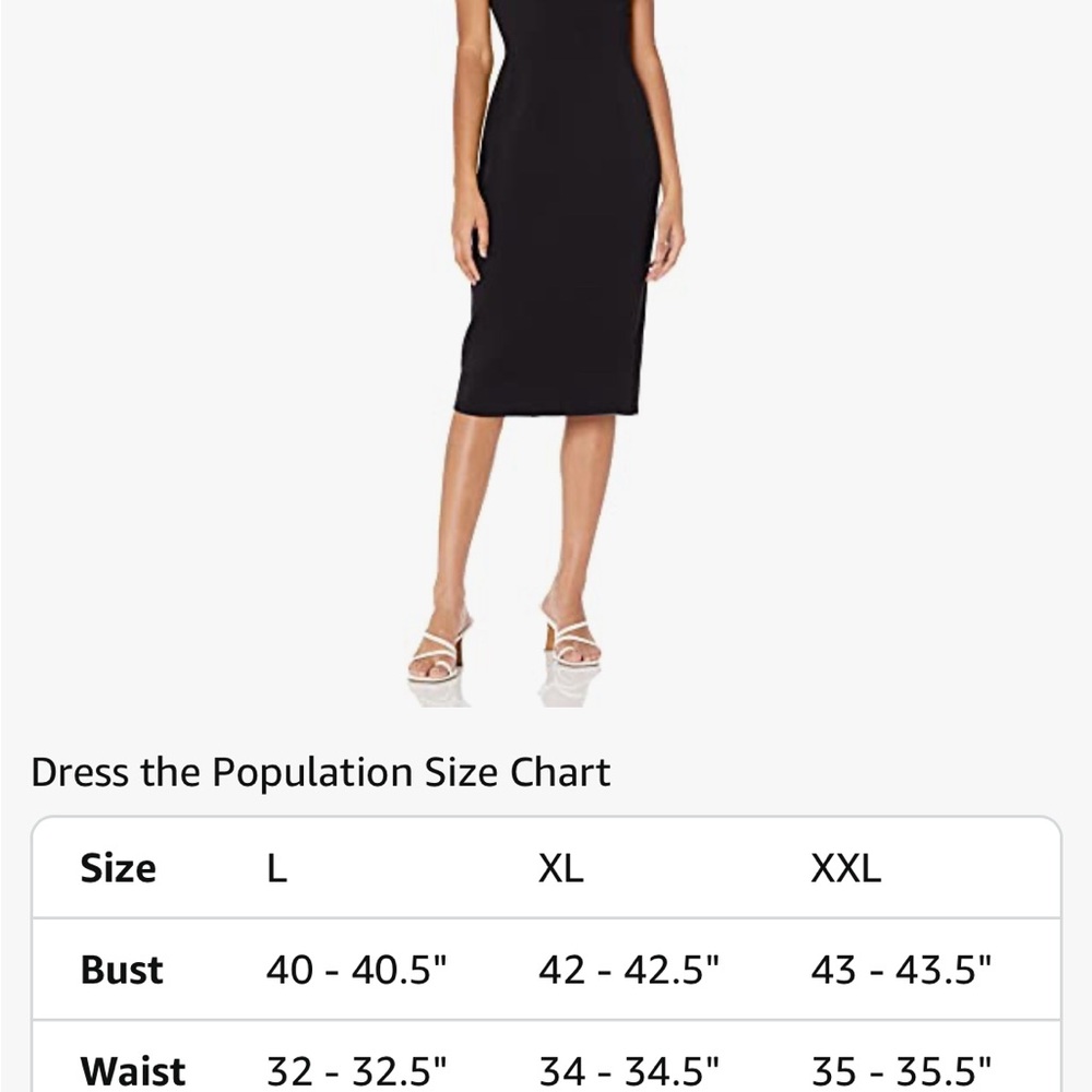 NWT Dress the Population Lyla Dress in Black ⚫️ Xl - Picture 8 of 8